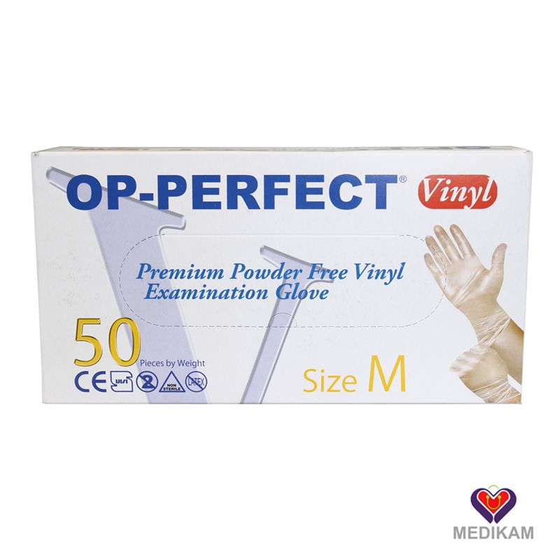 دستکش ونیل بدون پودر OP-PERFECT 1 دستکش ونیل بدون پودر OP-PERFECT