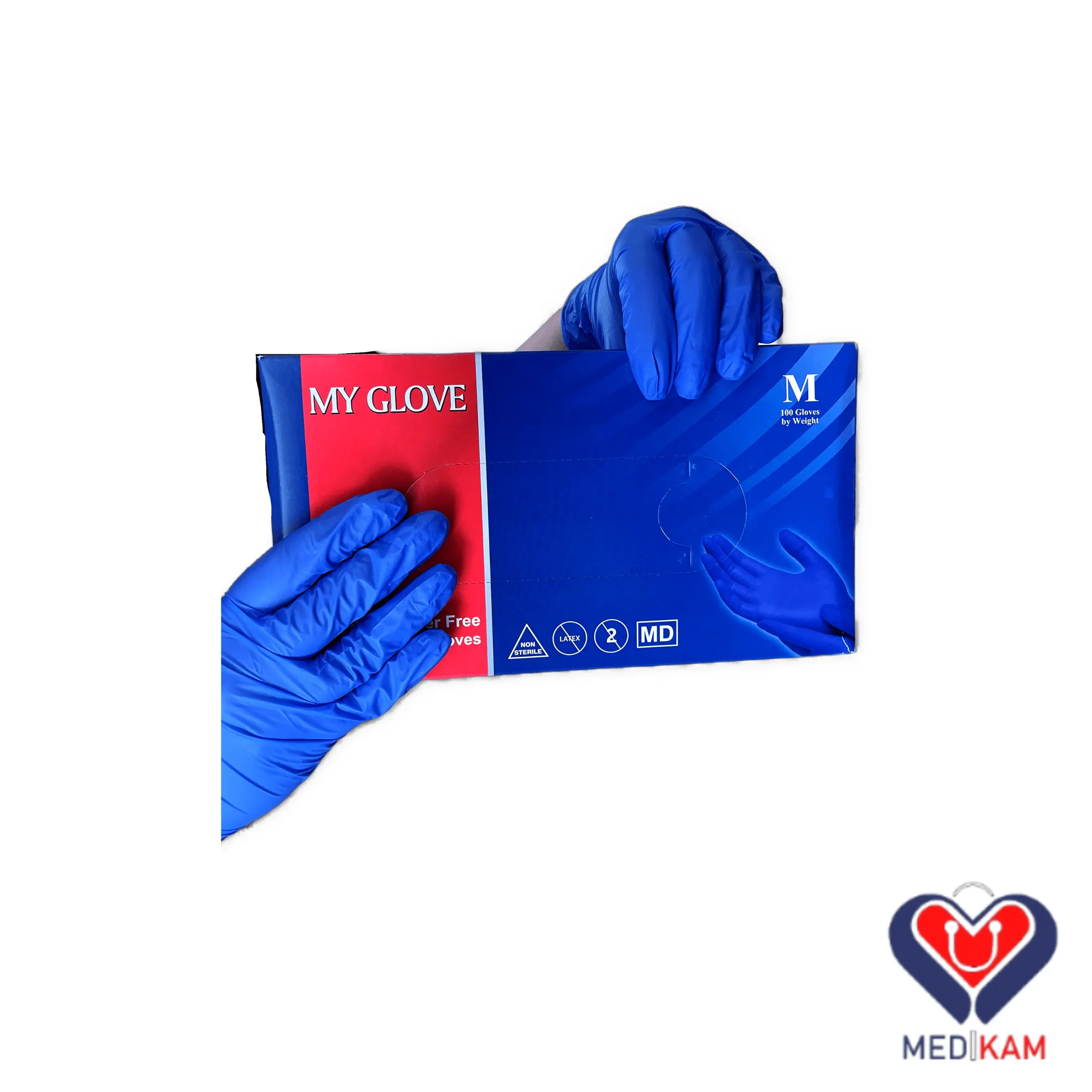 دستکش نیتریل آبی MY GLOVE 1 دستکش نیتریل آبی MY GLOVE