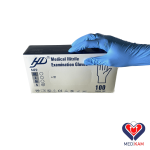 دستکش نیتریل آبی HD