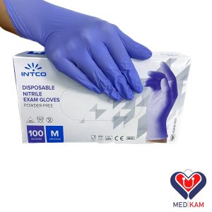 دستکش نیتریل آبی اینتکو INTCO 9 دستکش نیتریل آبی اینتکو INTCO