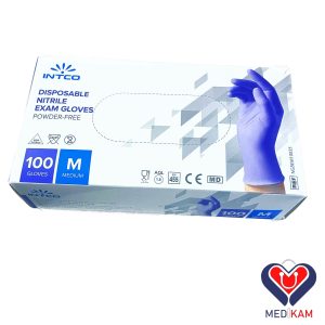 دستکش نیتریل آبی اینتکو INTCO