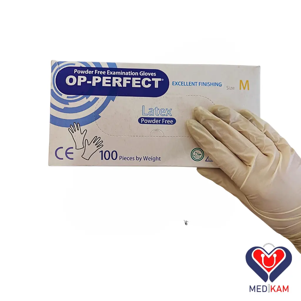دستکش لاتکس بدون پودر حریر OP-Perfect 1 دستکش لاتکس بدون پودر حریر OP-Perfect