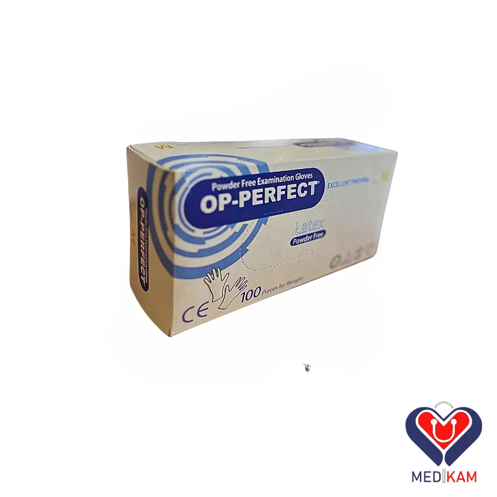 دستکش لاتکس بدون پودر حریر OP-Perfect 2 دستکش لاتکس op-perfect