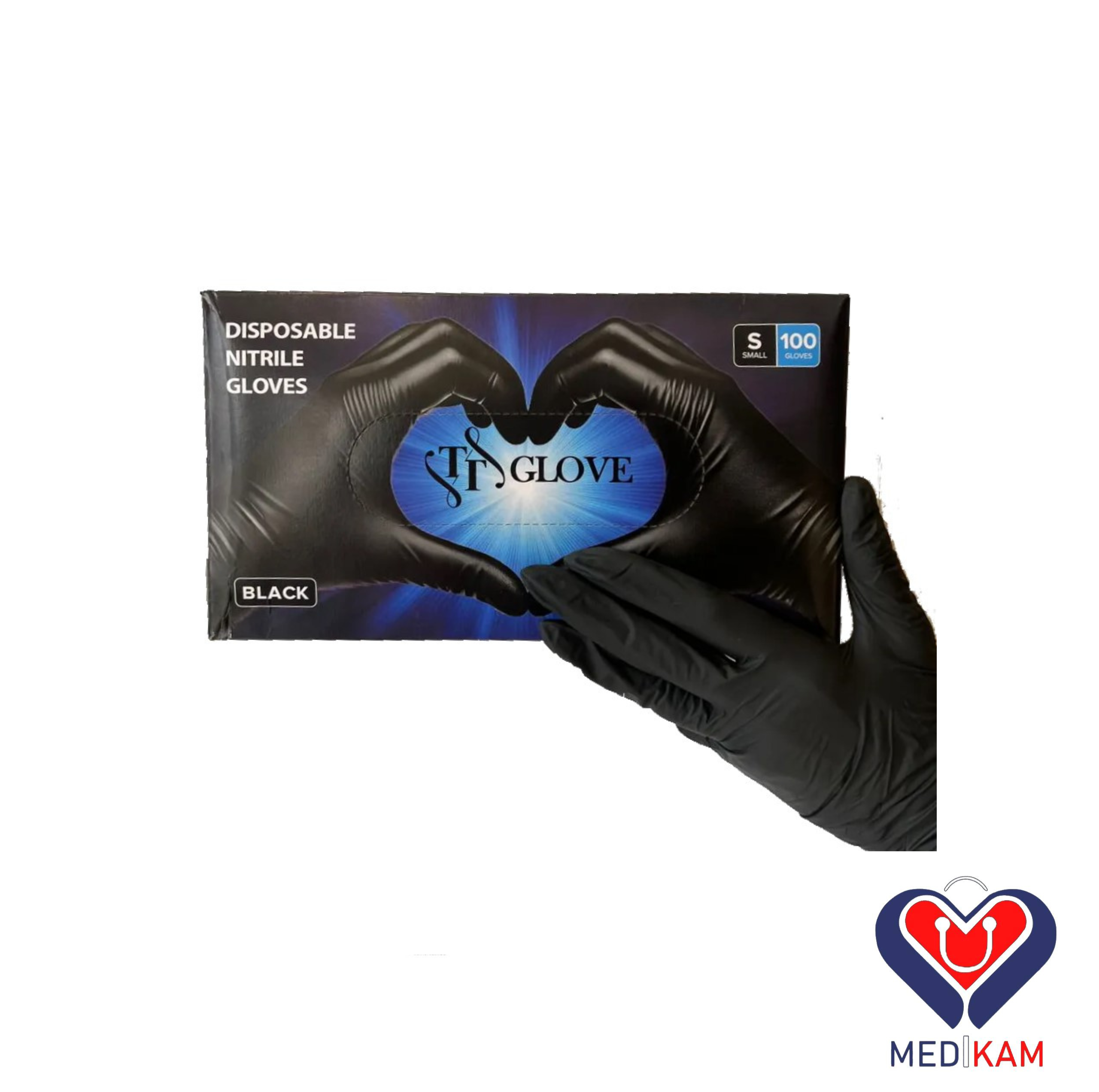 دستکش نیتریل مشکی اینتکو(TT glove) 1 دستکش نیتریل مشکی اینتکو(TT glove)